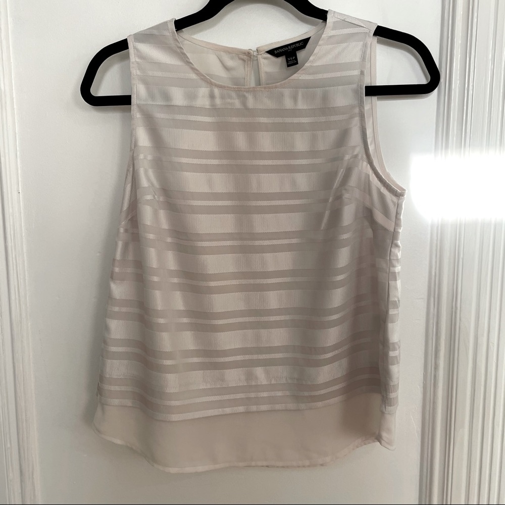 Banana Republic White Satin Blouse
